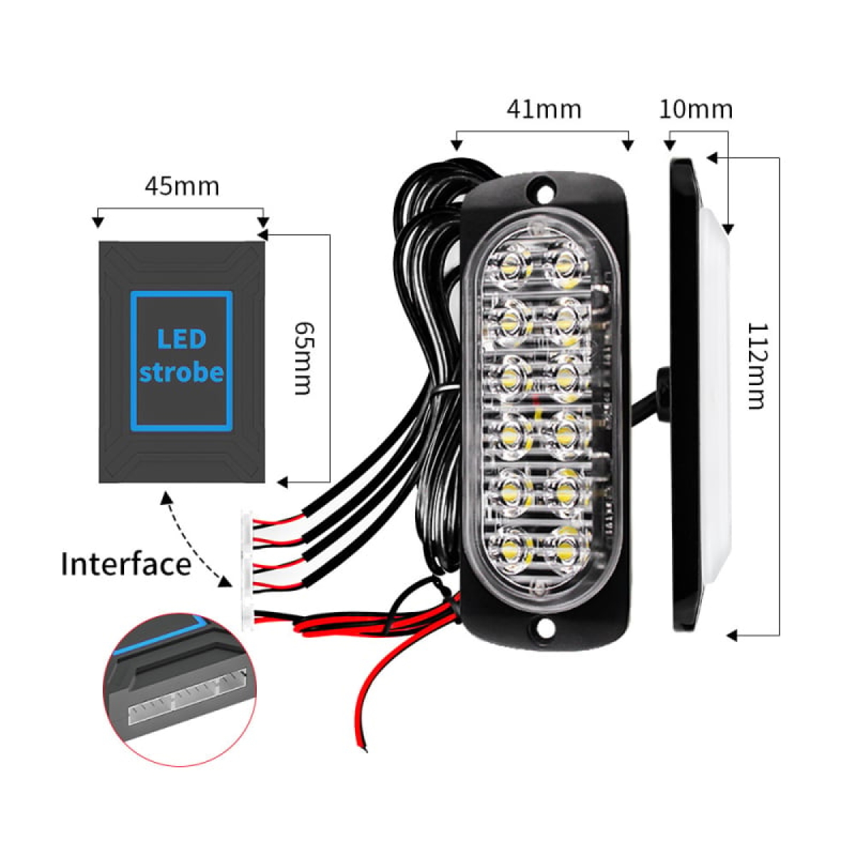 Προειδοποιητικά Φώτα LED 12–24V με Ασύρματο Χειριστήριο 4 τμχ - Image 3