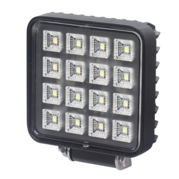Προβολέας εργασίας τετράγωνος 9εκ. 16 LED με διακόπτη 2400LM W17835