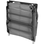 Πτυσσόμενο Ράντζο Camping Μονό 200×65cm Χωρίς Στρώμα Με Ρυθμιζόμενη Πλάτη Γκρι - Image 4