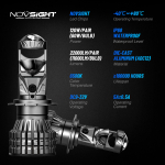 Σετ Λάμπες Novsight LED H7 12-24V 120W 22000LM 6500K IP68 A500 N92 - Image 2