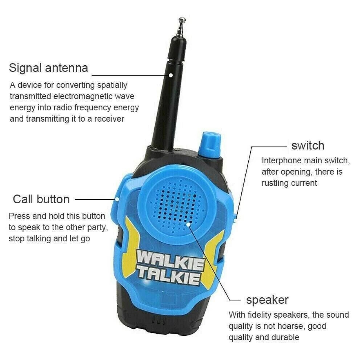 Σετ Παιδικά Walkie Talkie 2τμχ Εμβέλειας 50μ 2290 για 3+ Ετών