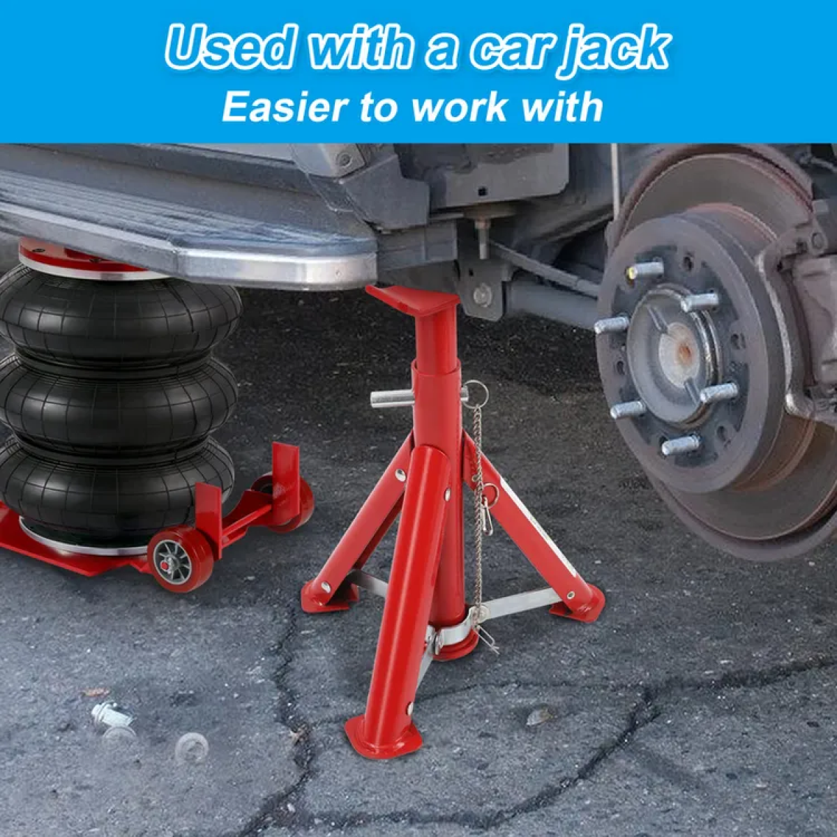 Σετ Τρίποδα Στήριξης Οχημάτων Με Ρυθμιζόμενο Ύψος Ανύψωσης έως 2ton 2τμχ - Image 3