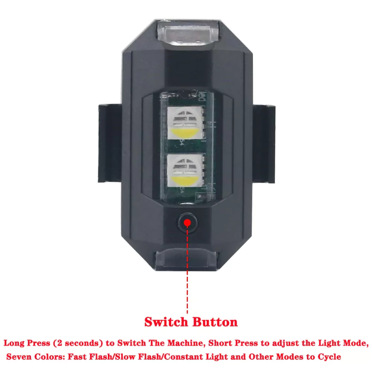 Strobe με Ενδεικτικό Φλας LED Γενικής Χρήσης Mini Signal Light Drone με Φλας 7 Χρωμάτων - Image 2