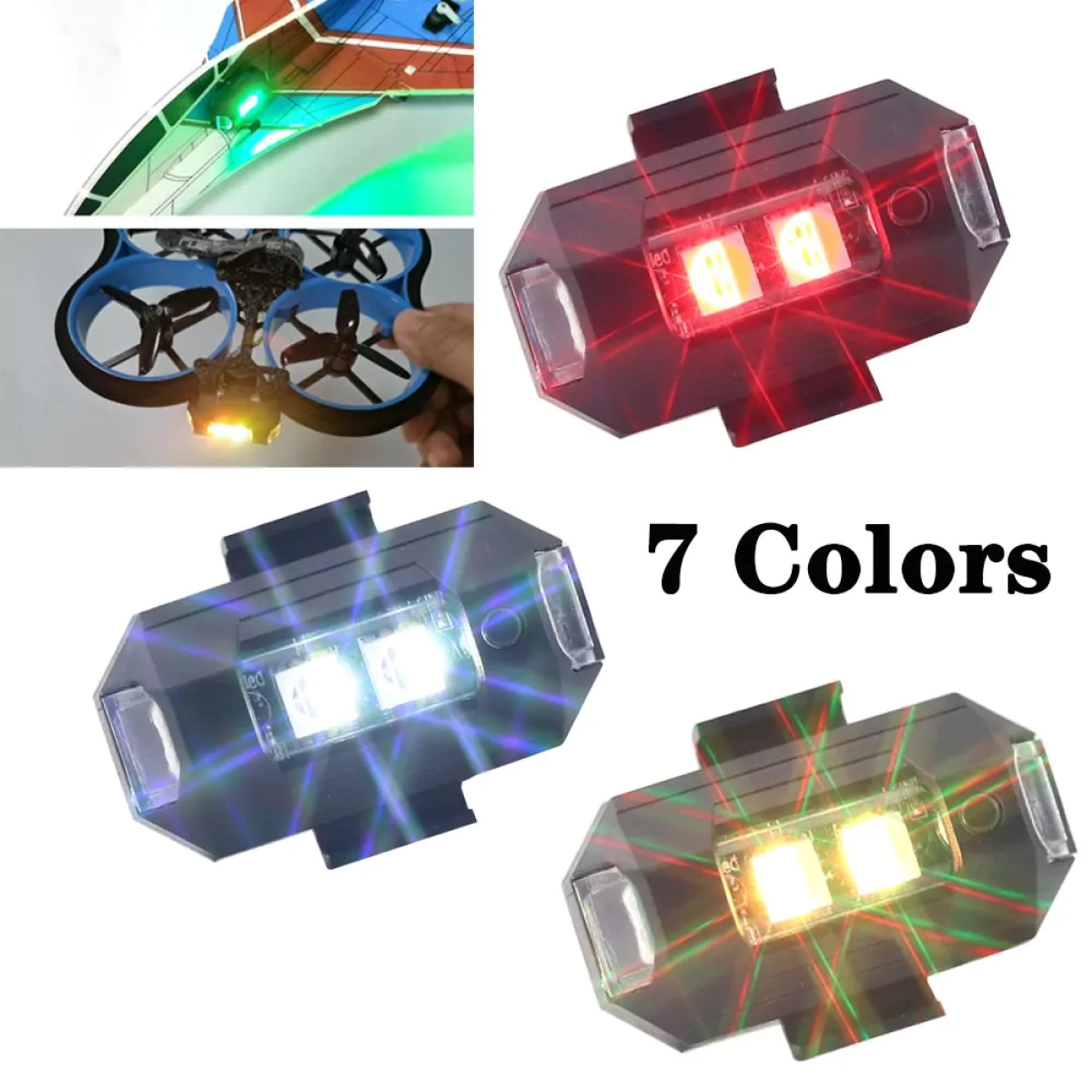 Strobe με Ενδεικτικό Φλας LED Γενικής Χρήσης Mini Signal Light Drone με Φλας 7 Χρωμάτων - Image 3