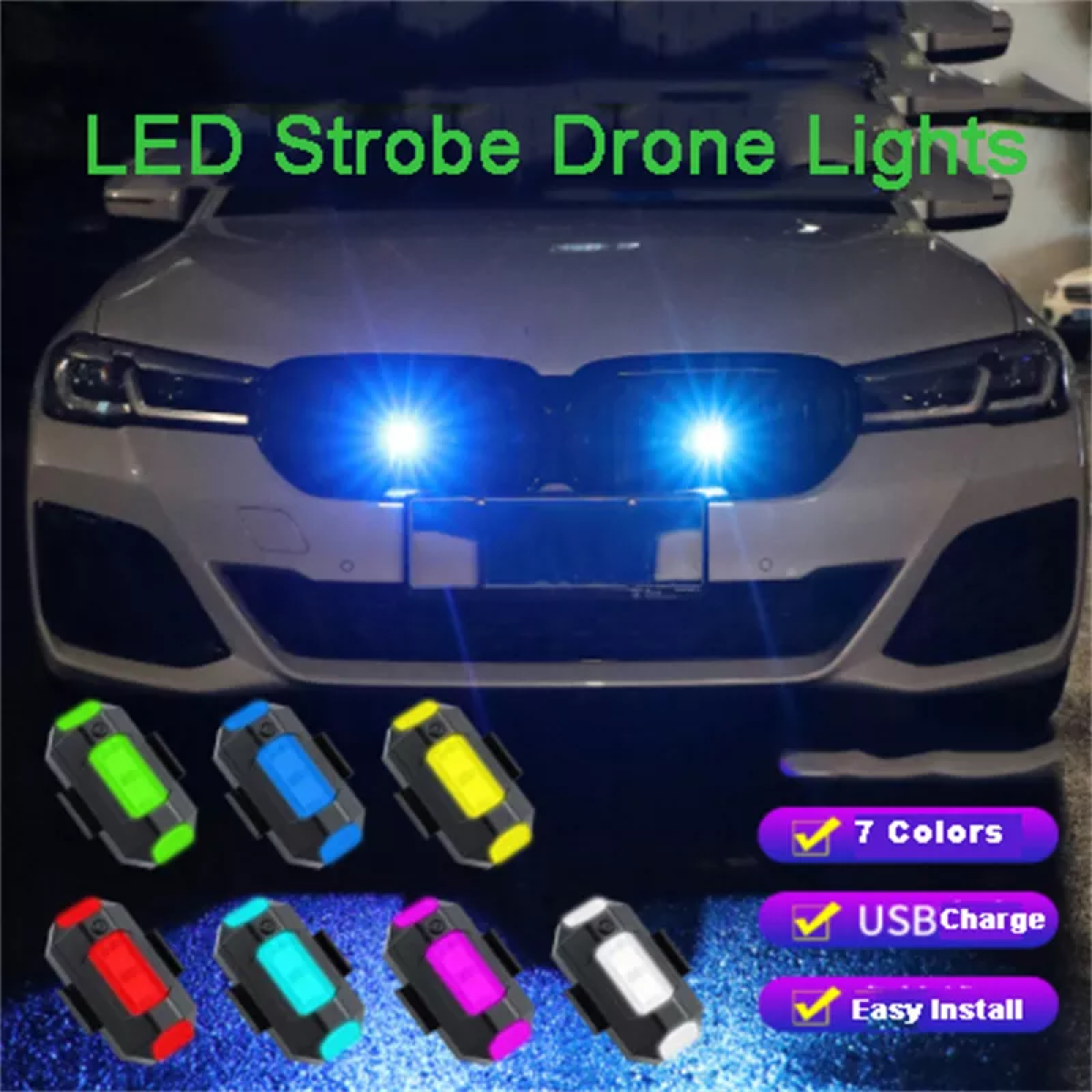 Strobe με Ενδεικτικό Φλας LED Γενικής Χρήσης Mini Signal Light Drone με Φλας 7 Χρωμάτων - Image 6