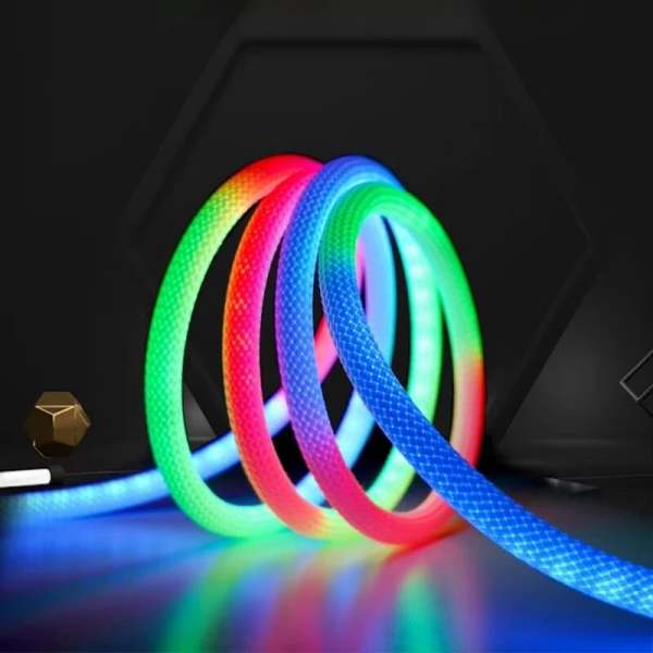 Στρογγυλή Ταινία LED Neon 360° RGB USB 5V Αδιάβροχη IP67 2m 25305-31