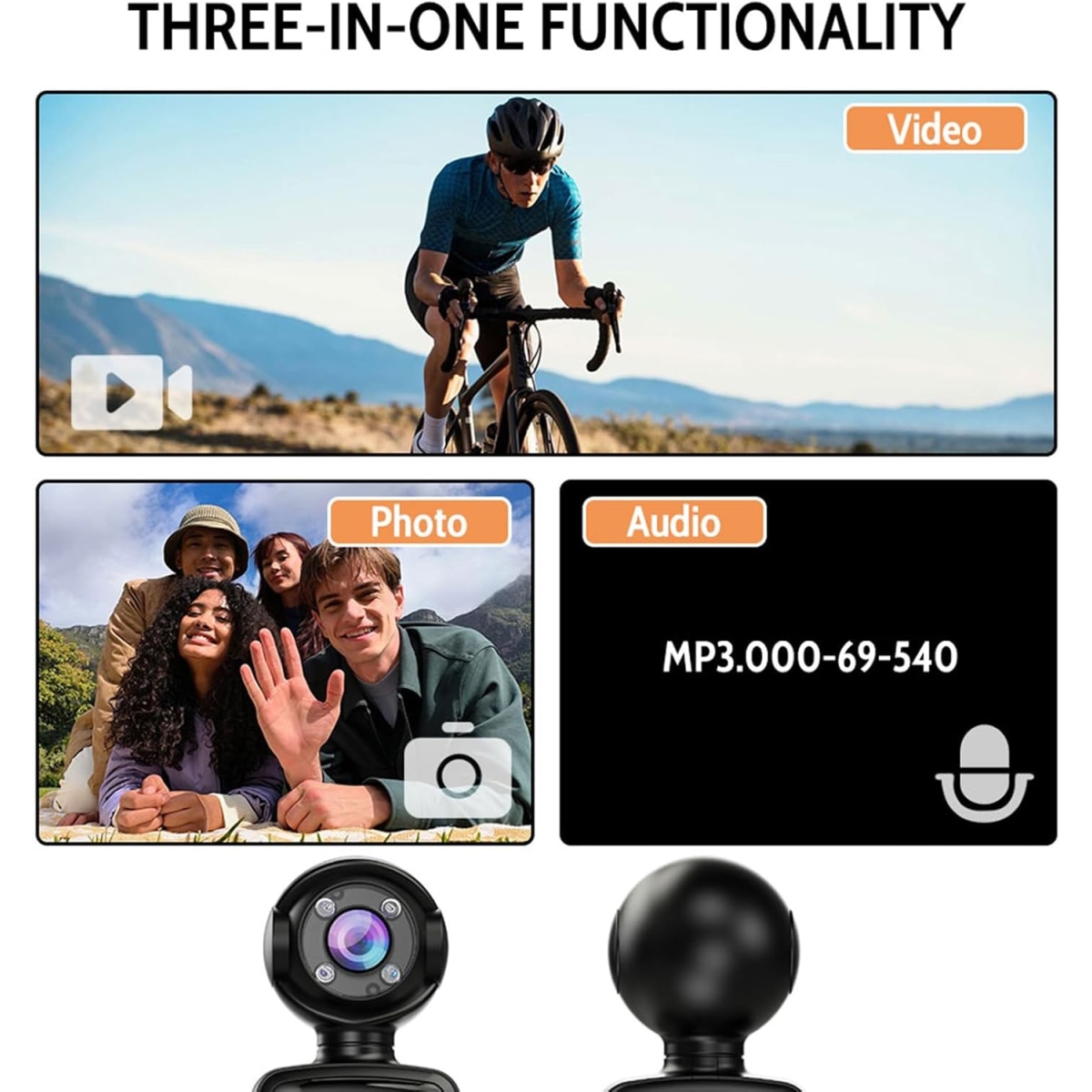 WiFi Φορητή Κάμερα Δράσης 1080P Με Κλιπ, Οθόνη 1.5” Και Νυχτερινή Όραση V6 - Image 9