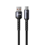 Καλώδιο Φόρτισης με LED WK WDC-C13a USB σε USB-C PD 88W 1.2m Μαύρο - Image 2