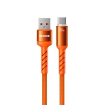Καλώδιο Φόρτισης με LED WK WDC-C13a USB σε USB-C PD 88W 1.2m Πορτοκαλί - Image 2