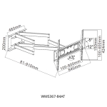 Βάση Τηλεόρασης Επιτοίχια Focus Mount WMS367-84AT 42"-90" έως 70kg - Image 3