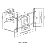 Βάση Τηλεόρασης Επιτοίχια Focus Mount WMS756-96AT 50"-100" έως 100kg - Image 3