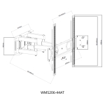 Βάση Τηλεόρασης Επιτοίχια Focus Mount WMS206-44AT 23"-65" έως 45kg - Image 3