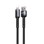 Καλώδιο Φόρτισης με LED WK WDC-C13i USB σε Lightning 1.2m Μαύρο - Image 2