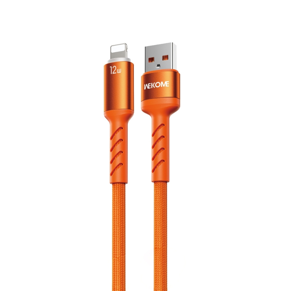 Καλώδιο Φόρτισης με LED WK WDC-C13i USB σε Lightning 1.2m Πορτοκαλί - Image 2
