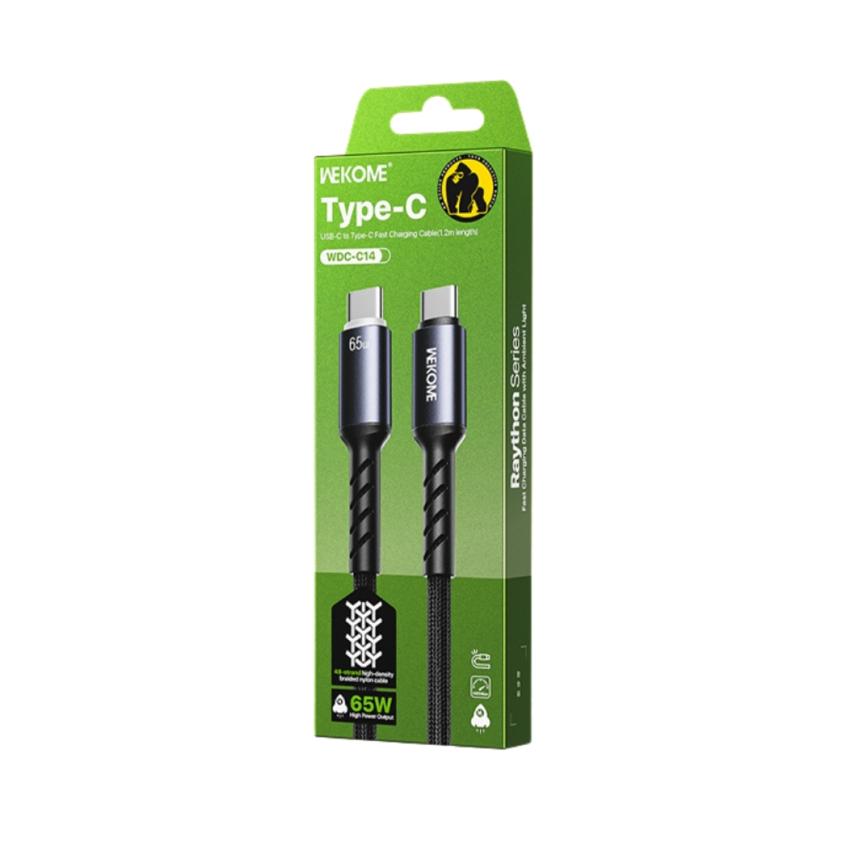 Καλώδιο Φόρτισης με LED WK WDC-C13i USB σε Lightning 1.2m Πορτοκαλί - Image 3