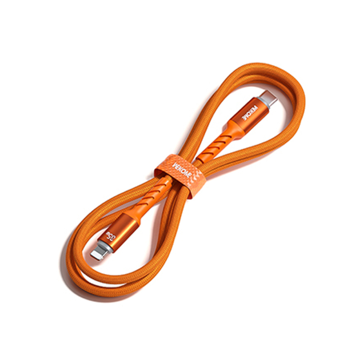 Καλώδιο Φόρτισης με LED WK WDC-C15 USB-C to Lightning PD 35W 1.2m Πορτοκαλί - Image 3