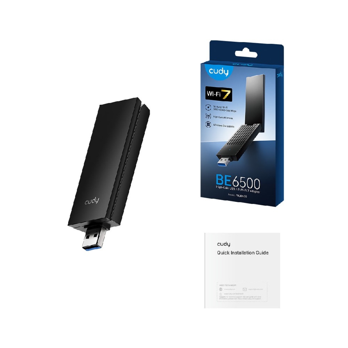 Ασύρματη Κάρτα Δικτύου USB 3.0 Cudy WU6500 BE6500 Wi-Fi 7 - Image 3