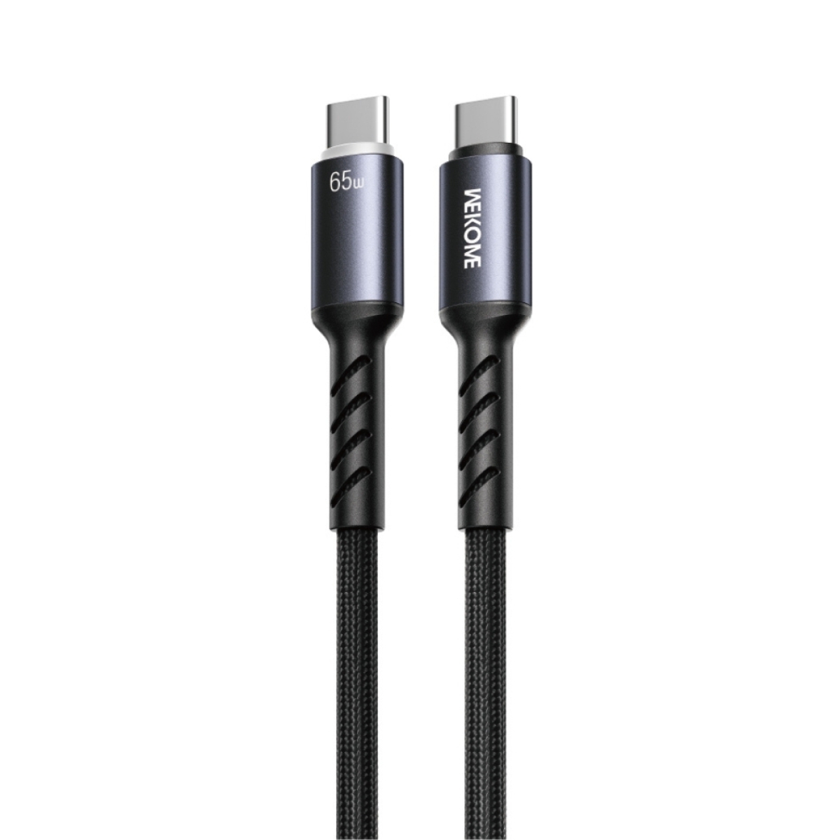Καλώδιο Φόρτισης με LED WK WDC-C14 USB-C to USB-C PD 65W 1.2m Μαύρο - Image 2