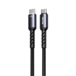 Καλώδιο Φόρτισης με LED WK WDC-C14 USB-C to USB-C PD 65W 1.2m Μαύρο - Image 2