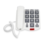 Fysic FX575 Ενσύρματο Τηλέφωνο για Ηλικιωμένους με Μεγάλα Πλήκτρα Λευκό - Image 2