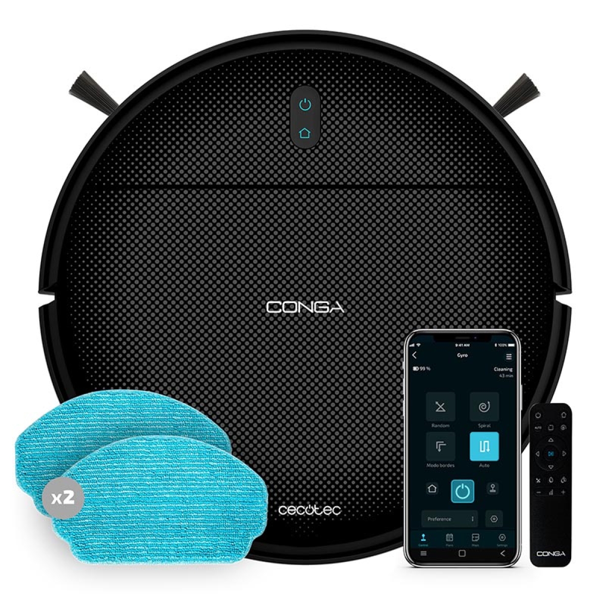 Cecotec Conga 999 Origin X-Treme 05866 Ρομποτική Σκούπα με Σφουγγάρισμα Μαύρη - Image 2