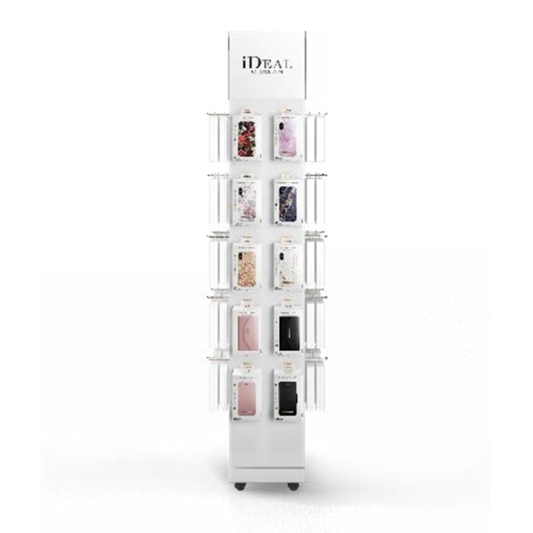 IDEAL OF SWEDEN Περιστρεφόμενο Τροχήλατο Display Stand 4 Πλευρών με 40 Hooks 28x170x28cm Λευκό IDDS-S6
