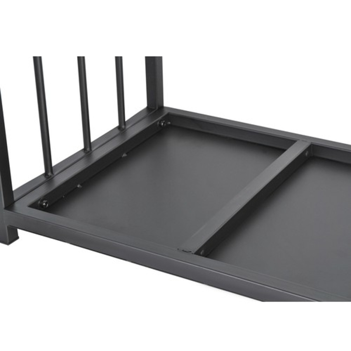 Μεταλλικό Καλάθι Αποθήκευσης Ξύλων 50.5x37x50cm Μαύρο 00024628 - Image 3