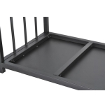 Μεταλλικό Καλάθι Αποθήκευσης Ξύλων 50.5x37x50cm Μαύρο 00024628 - Image 3