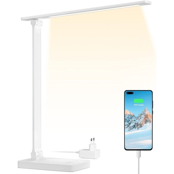 Lepro LED Φωτιστικό Γραφείου Ρεύματος 15W 655lm 3000K/4200K/6500K Λευκό PR310003-DWW-EU