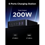 Ugreen Σταθμός Φόρτισης 220V 200W, 2xUSB-A, 4xUSB-C, Desktop Station GaN Γκρι CD271 / 40914 - Image 4