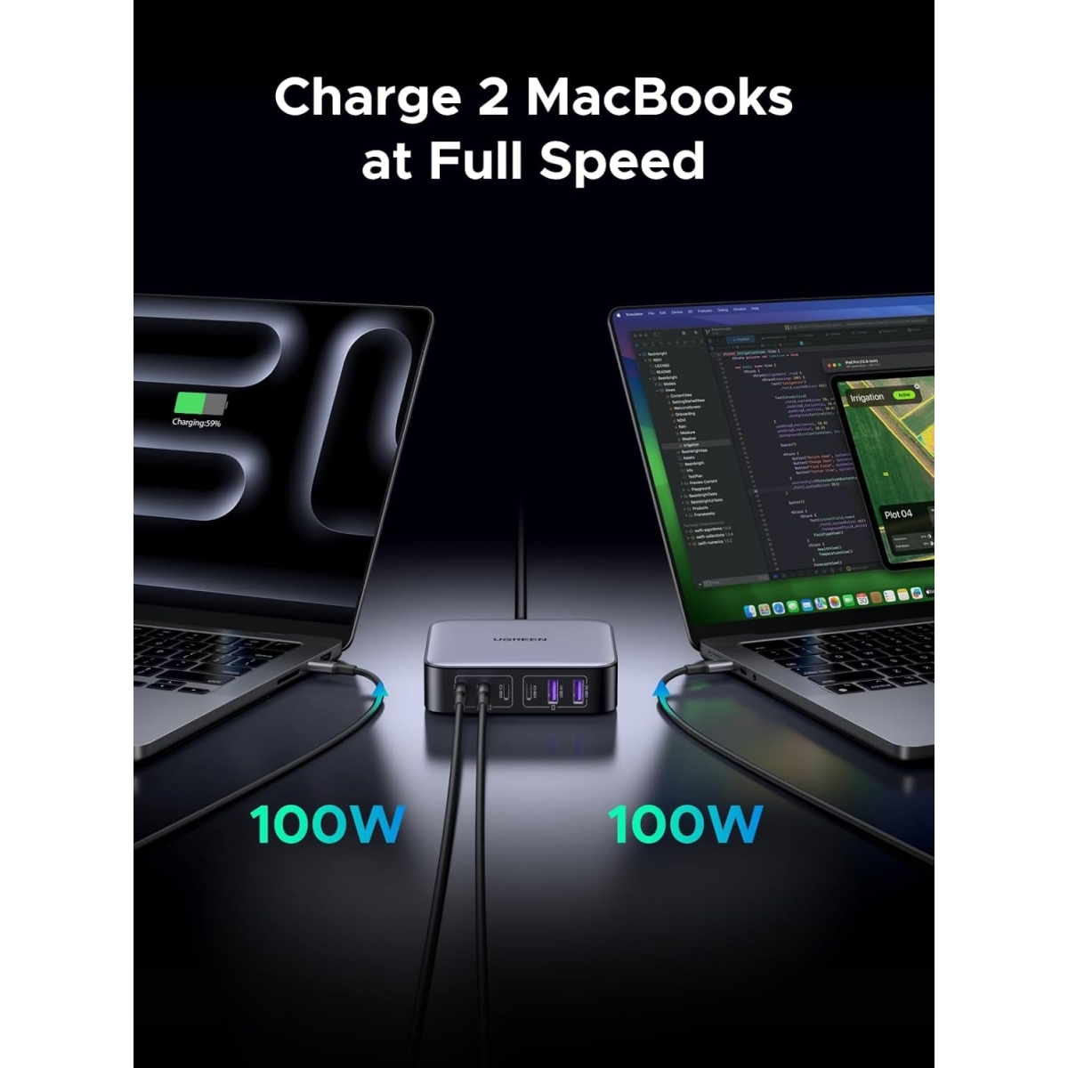 Ugreen Σταθμός Φόρτισης 220V 200W, 2xUSB-A, 4xUSB-C, Desktop Station GaN Γκρι CD271 / 40914 - Image 3