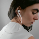 Tapper Nylon Strap για AirPods Pro(all generations) Λευκό / 925 Silver 1114 - Image 2