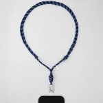 Tapper Cross-Body & Neck Nylon Phone Strap (all phones) Blue Nylon / Silver 1163