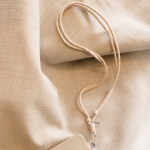 Tapper Cross-Body and Neck Nylon Strap για Κινητό Μπεζ / Silver 1167 - Image 3