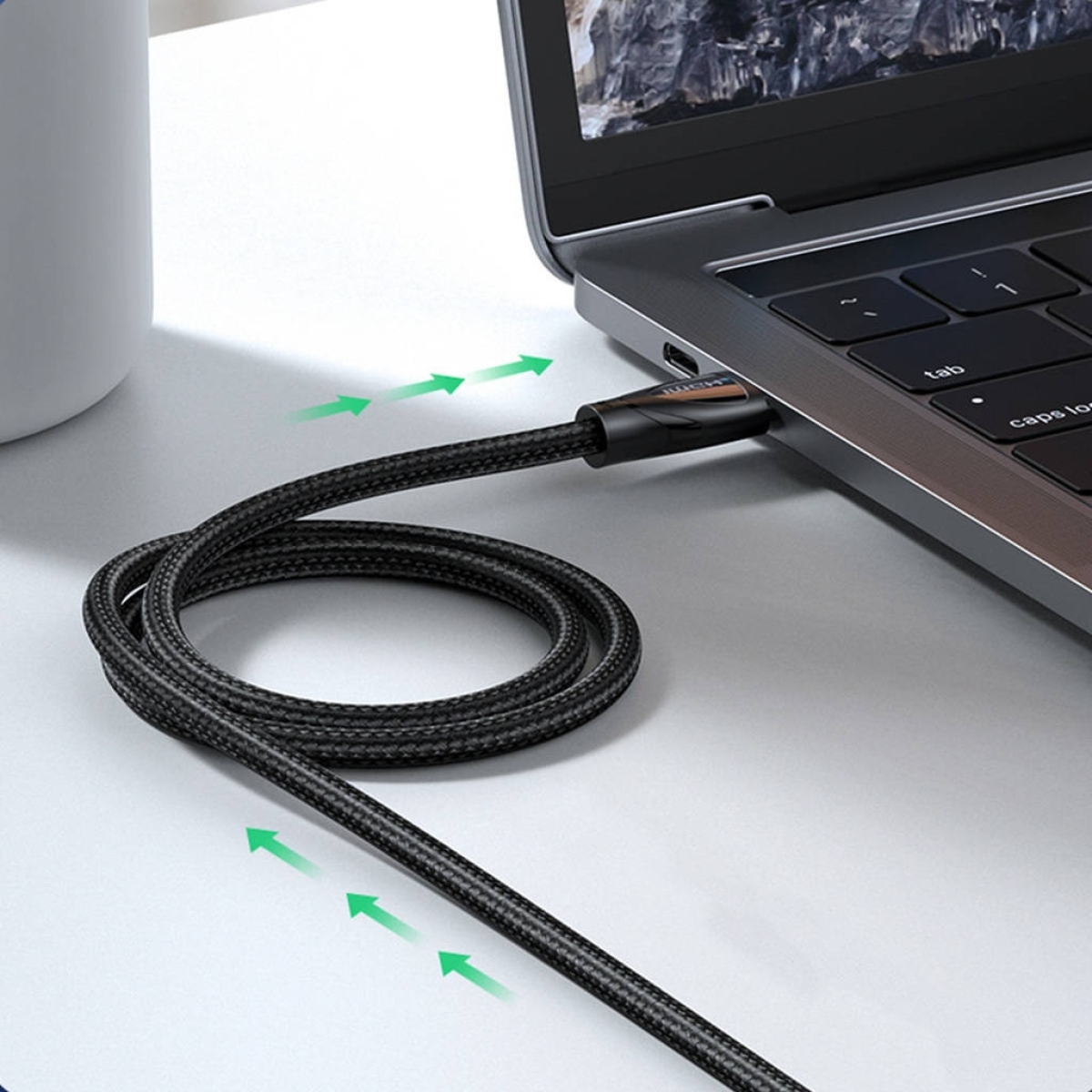 Ugreen HD140 HDMI 2.1 Braided Cable HDMI male - HDMI male 2m Μαύρο 19641 - Image 2