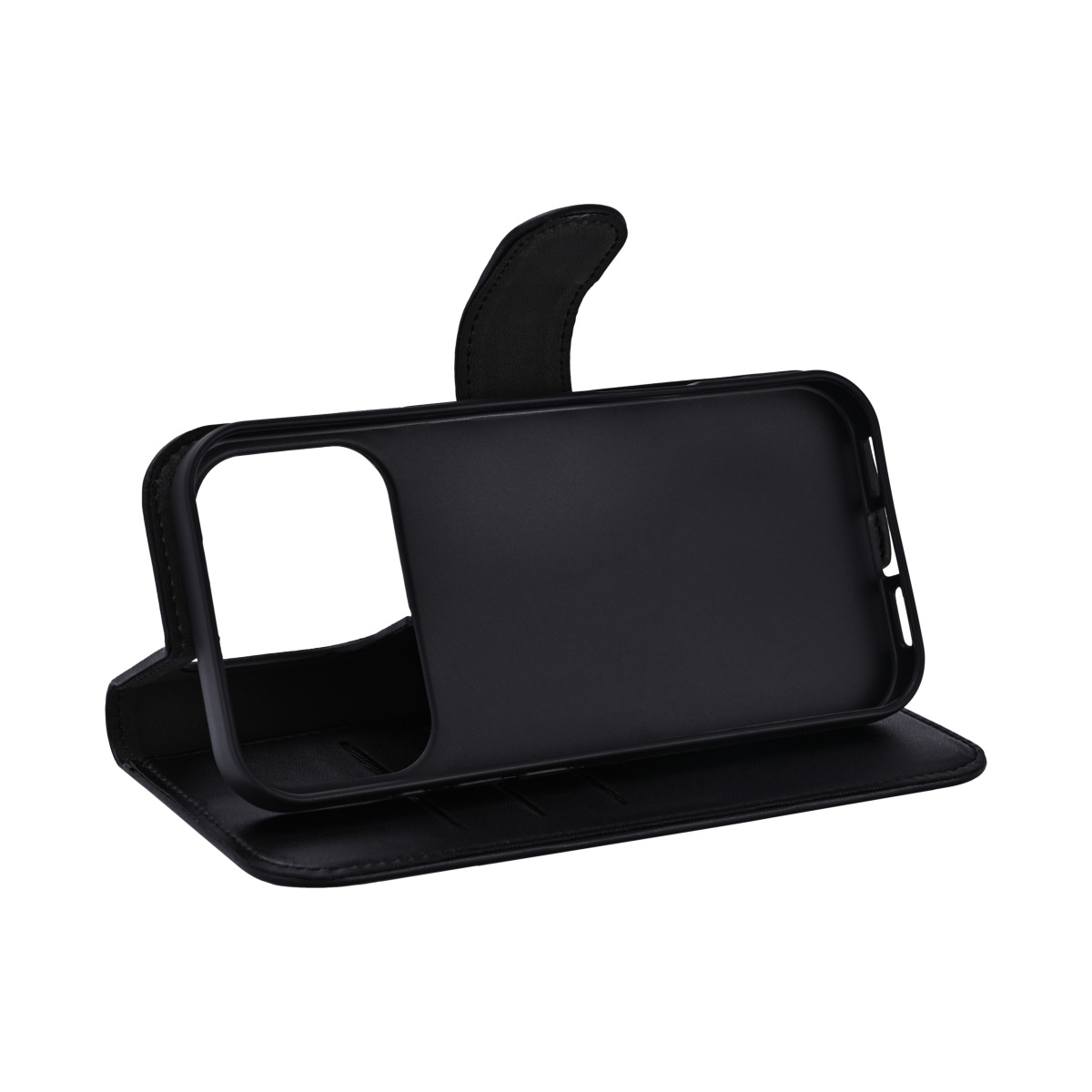 Deltaco Θήκη Wallet για iPhone 17 Pro Max με Λειτουργία Stand, Vegan Leather Μαύρη MCASE-WIPN17PM - Image 3