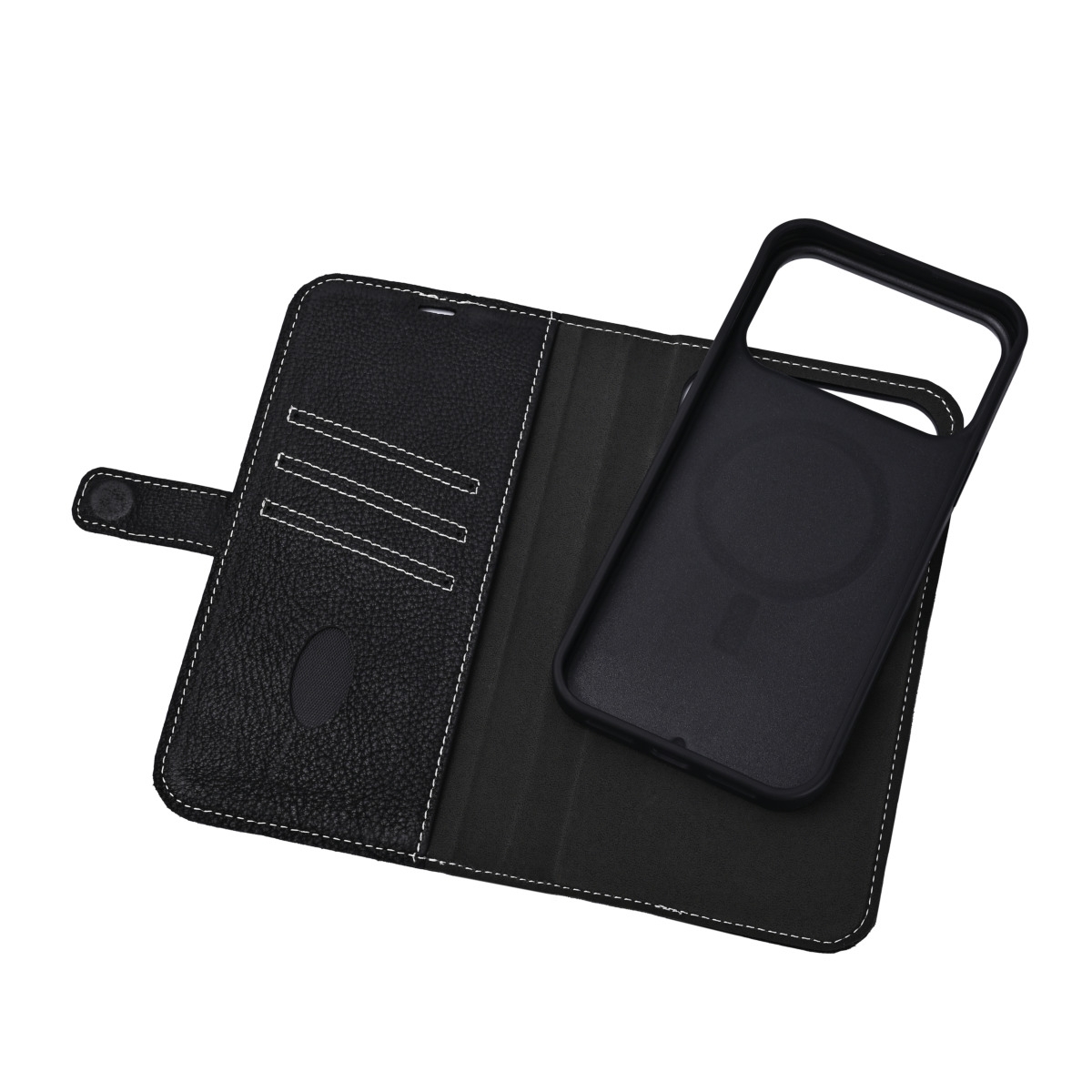 Essentials Θήκη Wallet Δερμάτινη για iPhone 17 Pro Max Συμβατή με MagSafe Μαύρη 3052564 - Image 2