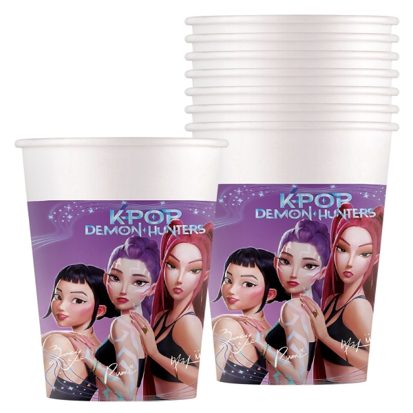 Ποτήρια Χάρτινα Πάρτυ K-POP πακ=8τεμ 200ml K-Pop - 1 τμχ