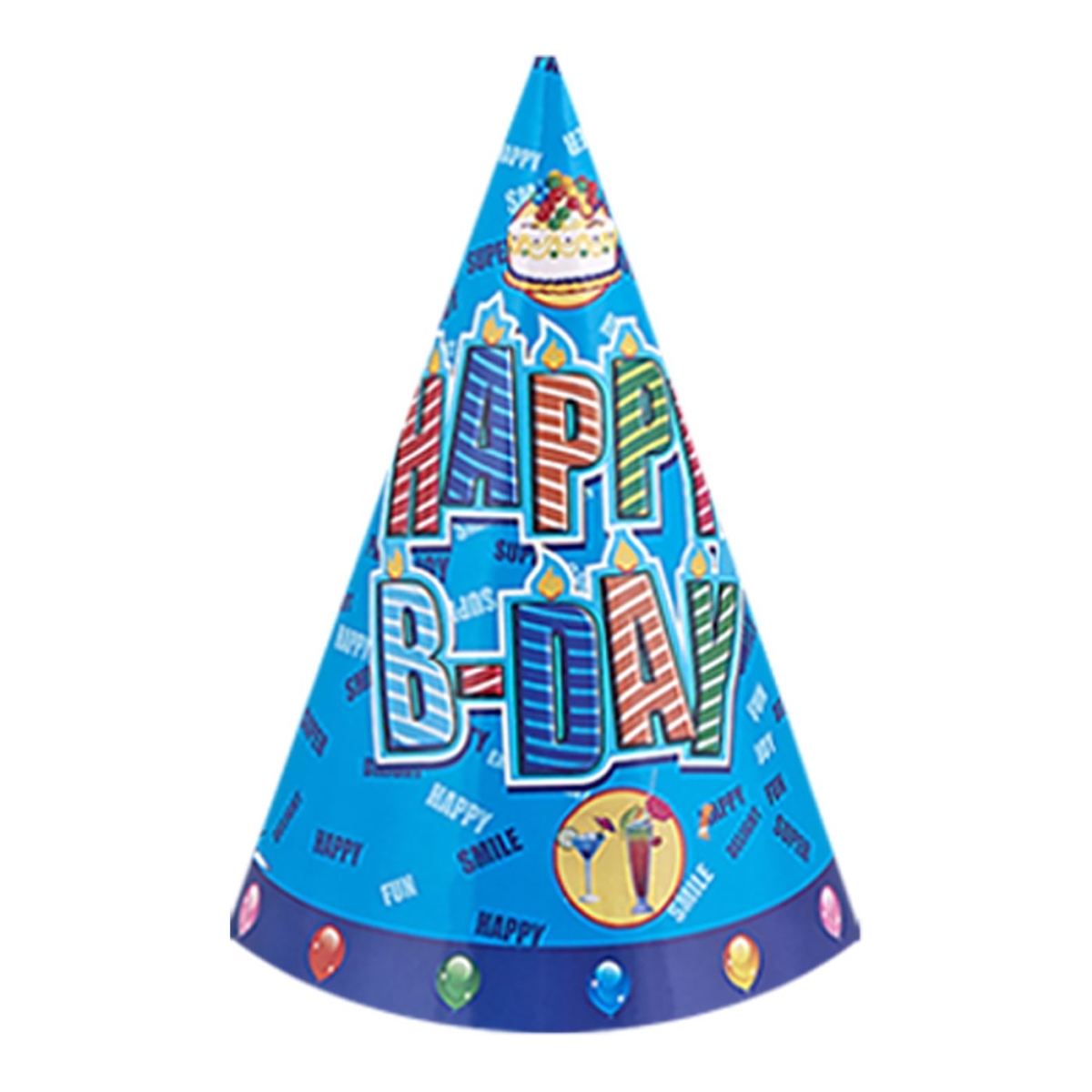 Χάρτινο Καπέλο για Πάρτυ σετ=6τεμ 20cm Homie 3728 - 1 τμχ - Image 2