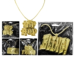 Κολιέ Χρυσό Hip-Hop 14x14cm Carnavalista 232692 - 1 τμχ
