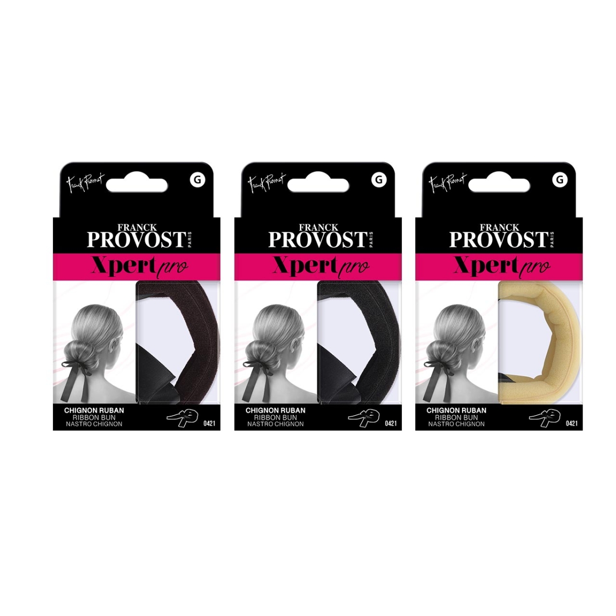 Franck Provost Xpert Pro 0421 Μπομπάρι Μαλλιών με Κορδέλα για Κότσο Πολύχρωμο - Image 2