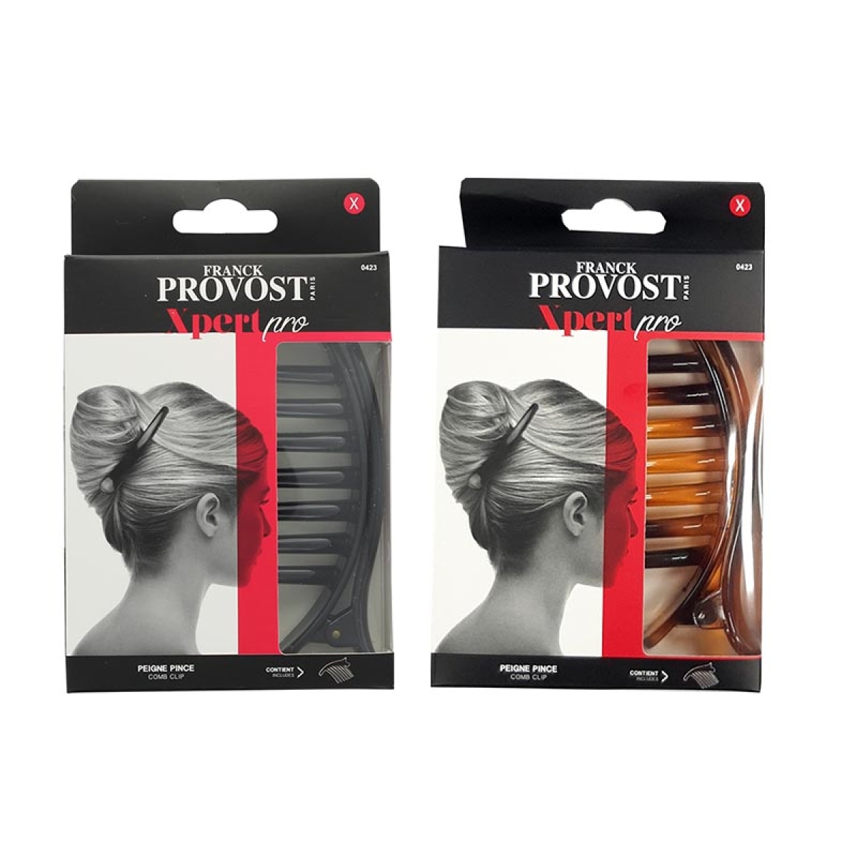 Franck Provost Xpert Pro 0423 Μεγάλο Κλιπ-Χτένα Μαλλιών για Κότσο Πολύχρωμο - Image 2
