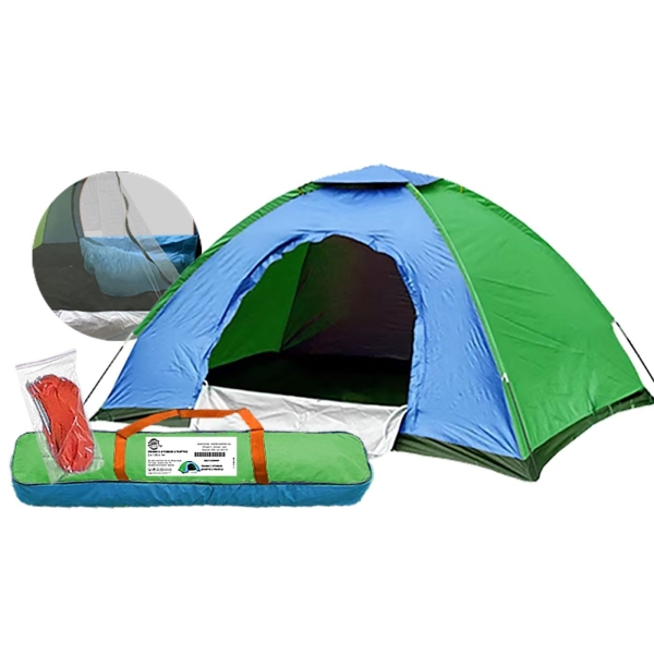 Σκηνή 4 Ατόμων Δίπορτη 2,5x2x1,5m SummerTiempo 621324 - 1 τμχ