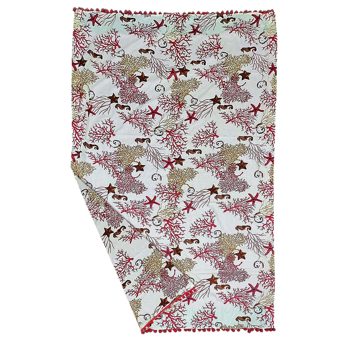 Παρεό Βαμβακερό με pom pom 90x160cm SummerTiempo 622720 - 1 τμχ - Image 2