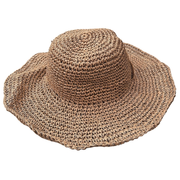 Καπέλο Ψαθόχαρτο Χειροποίητο Μαλακό Καφέ ø40cm SummerTiempo 623354 - 1 τμχ