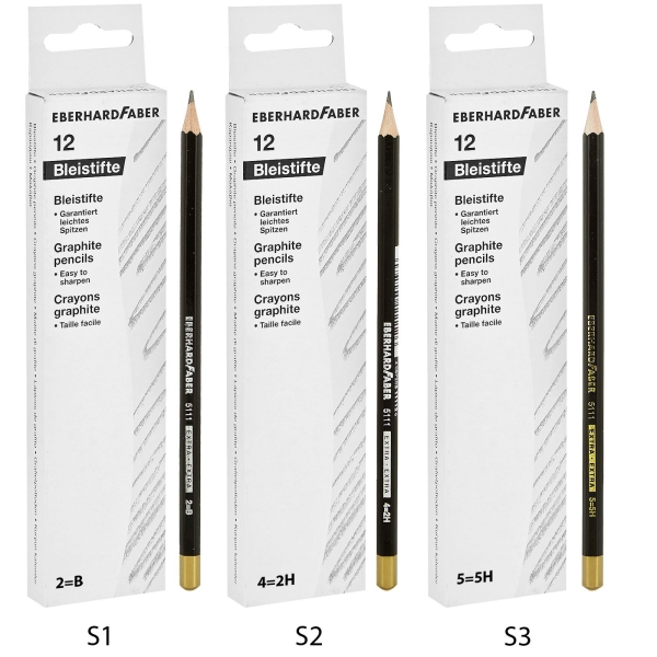 Μολύβι Μαύρο Extra Νο2=β, No4=2h, Νο5=5h πακ=12τεμ  Faber 511101, 511112, 511115 - 1 τμχ
