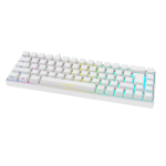 Deltaco Gaming WK95R Πληκτρολόγιο Ασύρματο 2.4GHz BT Μηχανικό 65% RGB Red Switches UK Layout Λευκό GAM-100-W-UK