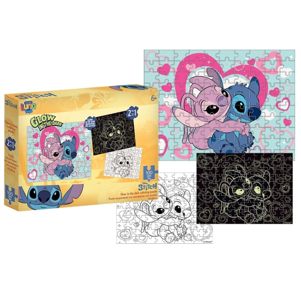 Παζλ 100τεμ Glow in the Dark Stitch 48x34cm Stitch 000565647 - 1 τμχ
