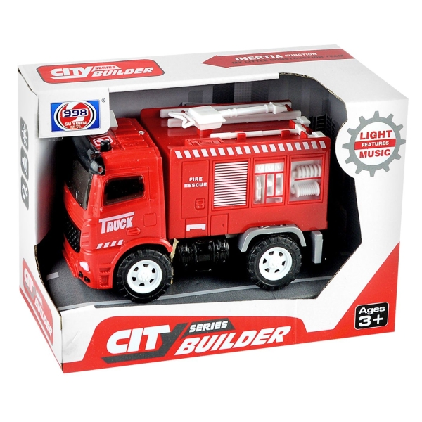 Πυροσβεστική Friction με φως + ήχο 20x14x10cm ToyMarkt 902357 - 1 τμχ