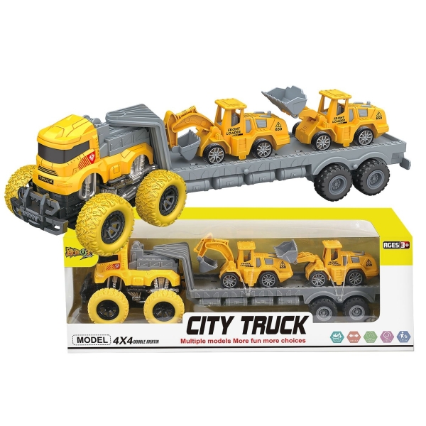 Νταλίκα Friction + 2 Δομικά Pull Back 41x14x11cm ToyMarkt 902365 - 1 τμχ